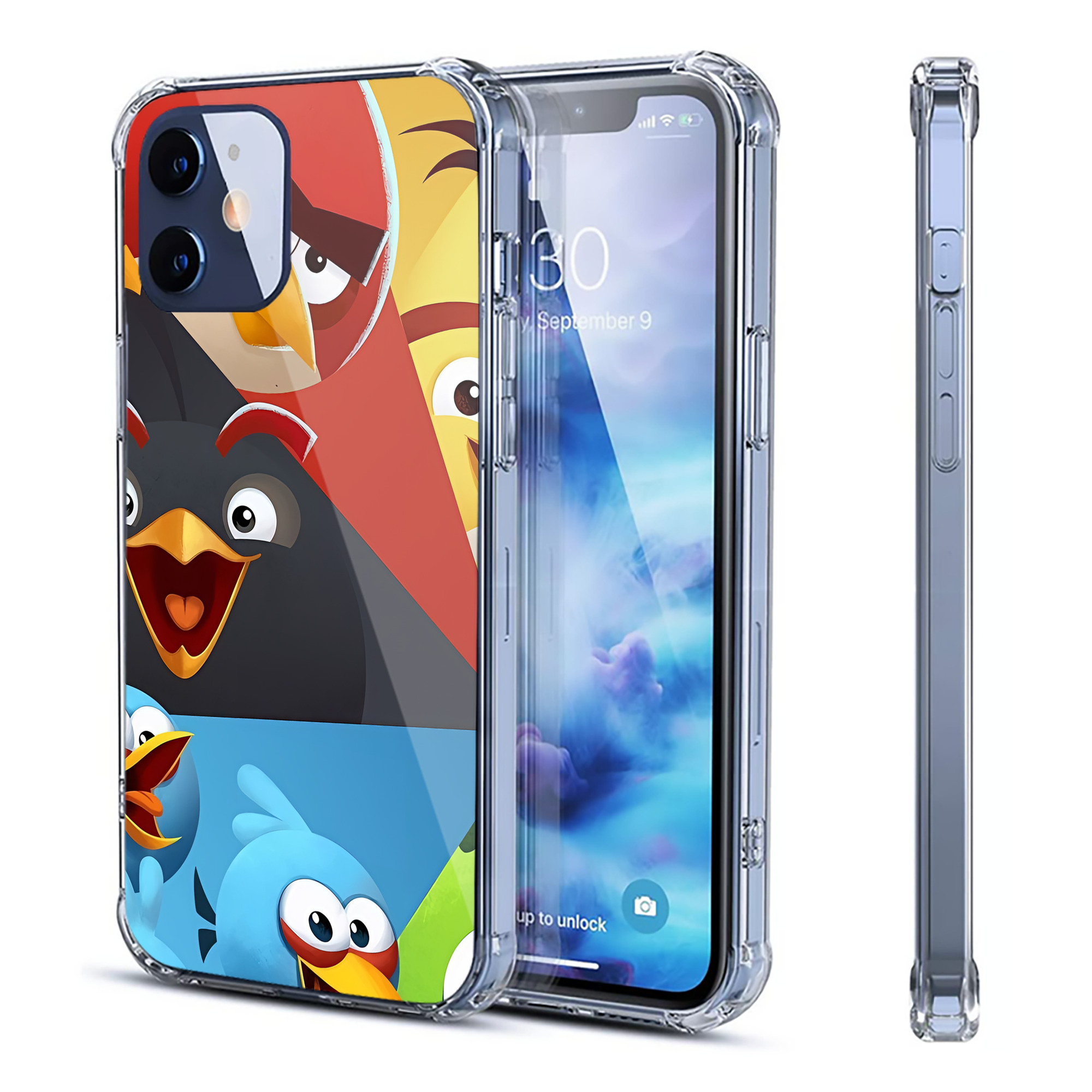 （画像用） Angry Birds アングリーバード 【iPhone 12シリーズ対応】透明スマホケース（クリアソフトケース）